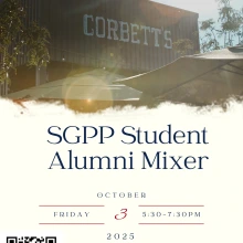 SGPP Student Alumni Mixer Flyer