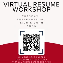 Virtual Resume Workshop Flyer