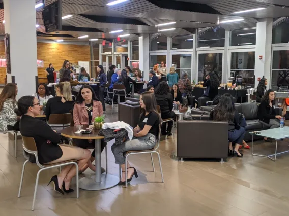 Students sitting at table