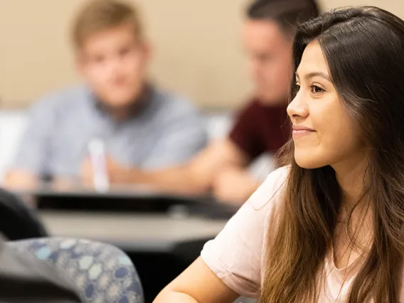 Student in classroom