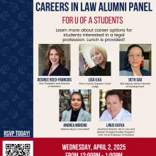 Careers in Law Alumni Panel Flyer